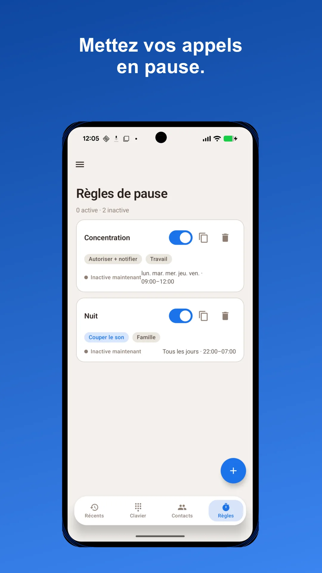 Capture d’écran de l’application Silencia 5